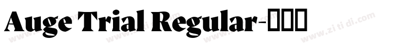 Auge Trial Regular字体转换